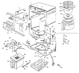 Part Location Diagram of 164676-00 Black and Decker Basket